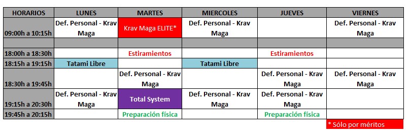Horario Adultos 11 07 2025
