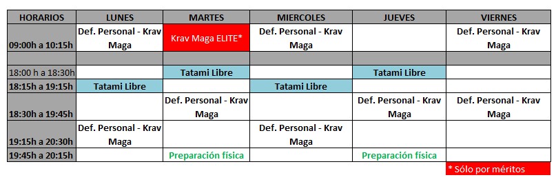 Horario Adultos 23 10 2025